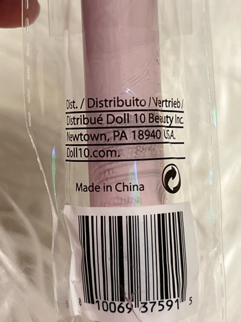 DOLL10 vegan Pink Dense Buffing Brush with Rose Gold Ferrule - Picture 4 of 8